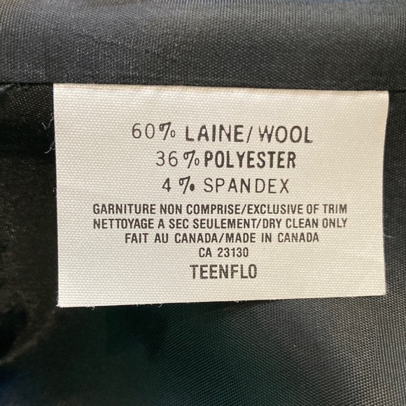 Teenflo Paris Judith & Charles Womens Size 8 Dark Gray Wool Zip Up Blazer Jacket - Picture 6 of 10